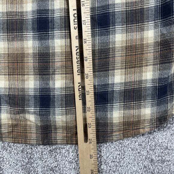 Carthartt Hooded Flannel Shirt Womens Extra Small Plaid Button Up Cotton Fall - Picture 7 of 10